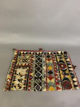 A Dowry bag, from N.W India, Kathiawari, made up from a patchwork of pieces with the addition of