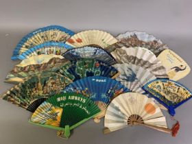 Travel and Exotic places: a large selection of airline fans: Cathay Pacific; BOAC Speedbird