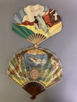 Vintage Motor Racing and leisure activities: A scarce advertising fan featuring an open top racing