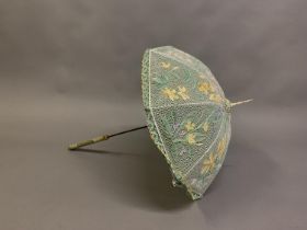 Ann Collier: Flowers of the Seasons, a fine handmade lace parasol cover designed and worked in