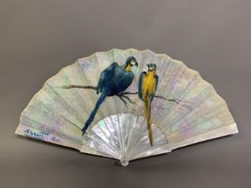 Royal Connection: Accompanying this later 19th century hand painted silk fan is a note, as