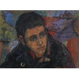 ARR Peter Samuelson (1912-1996), portrait of a young man, head and shoulders, wearing a duffle coat,