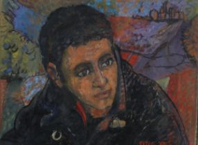 ARR Peter Samuelson (1912-1996), portrait of a young man, head and shoulders, wearing a duffle coat,