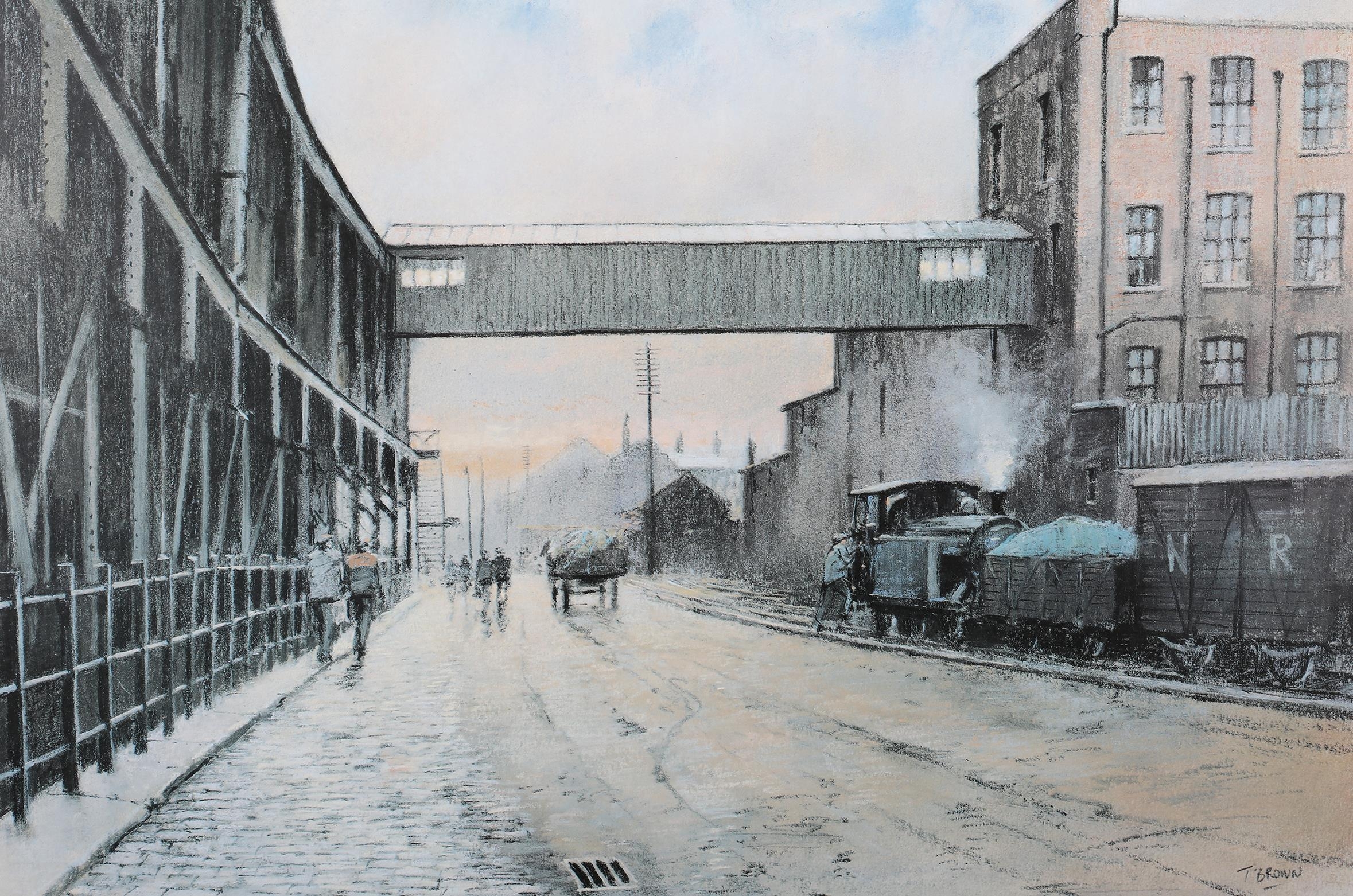 ARR Tom Brown (1933-2017), Trafford Park Road, Manchester, colour print, limited number 17/200,