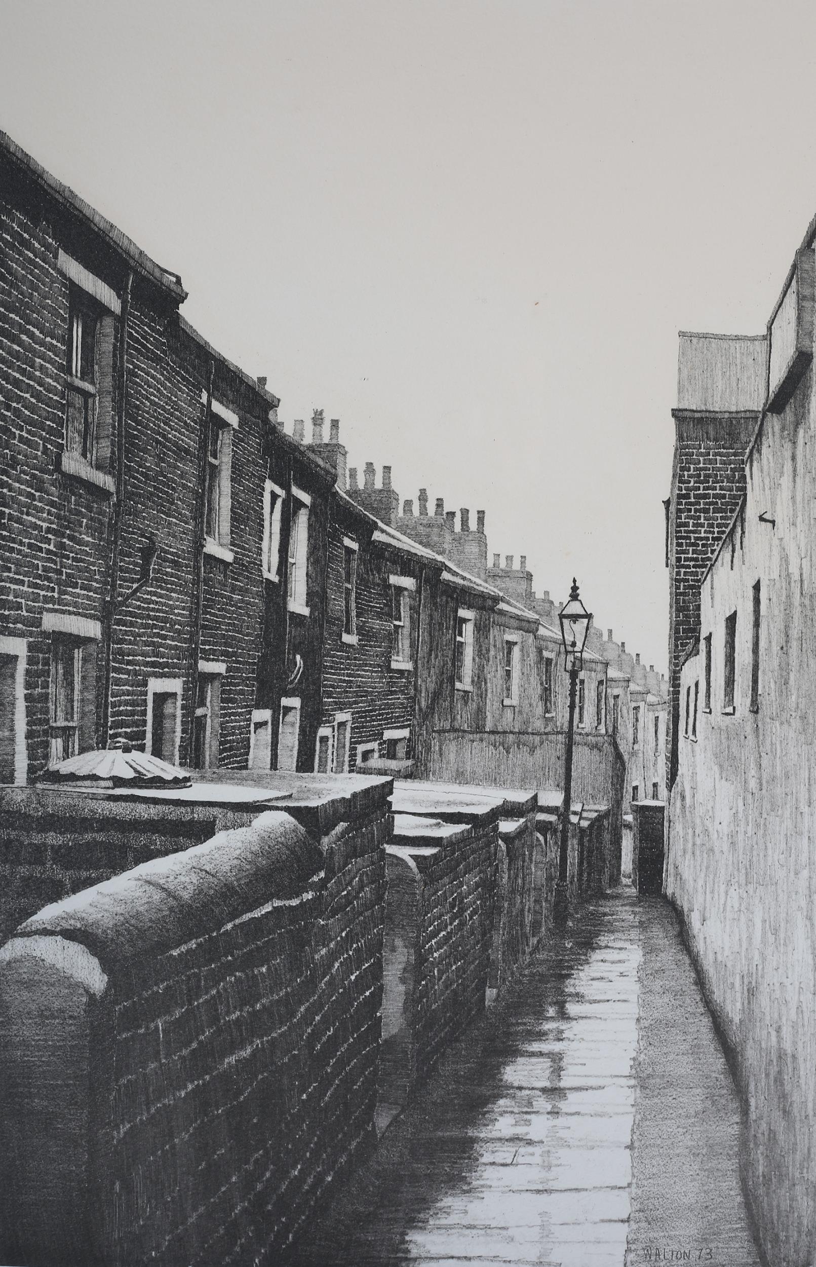 ARR By and after Stuart Walton (1933-2017), Bradford street scenes with terraced houses and - Image 5 of 6