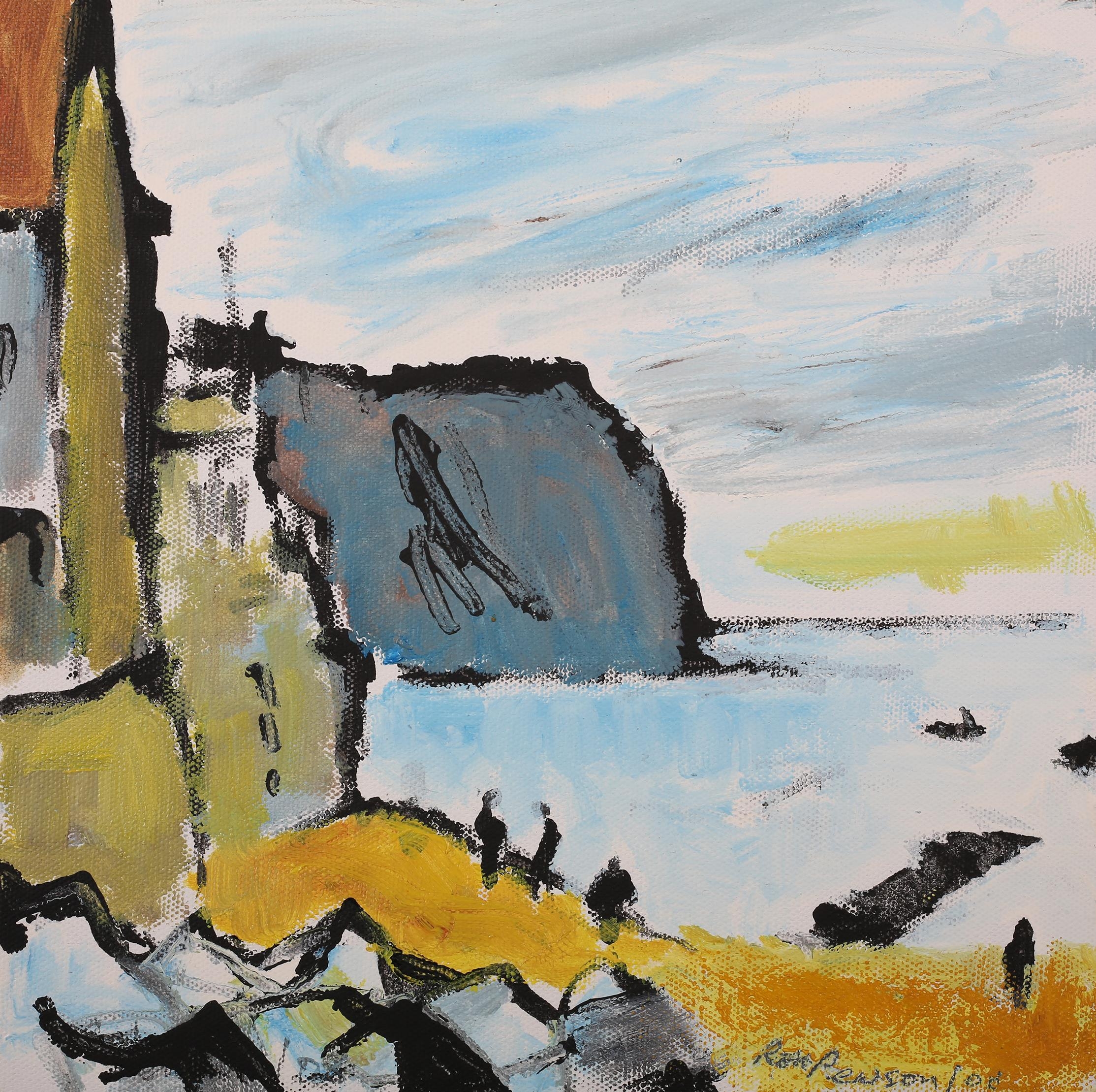ARR Ron Pearson (Contemporary), From Quarterdeck Approach, Robin Hoods Bay oil on canvas, signed and