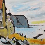 ARR Ron Pearson (Contemporary), From Quarterdeck Approach, Robin Hoods Bay oil on canvas, signed and