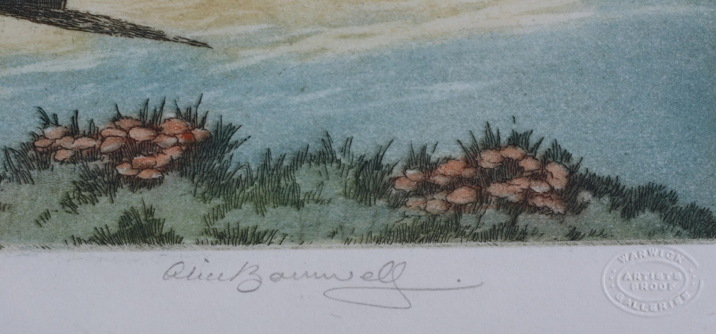 ARR By and After Alice Barnwell (1910-1980), Cadgwith Cornwall, colour etching, signed and titled in - Image 4 of 4