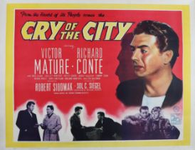 'Cry of the City', vintage colour film poster, 20th Century Fox, printed by Stafford & Co Ltd,