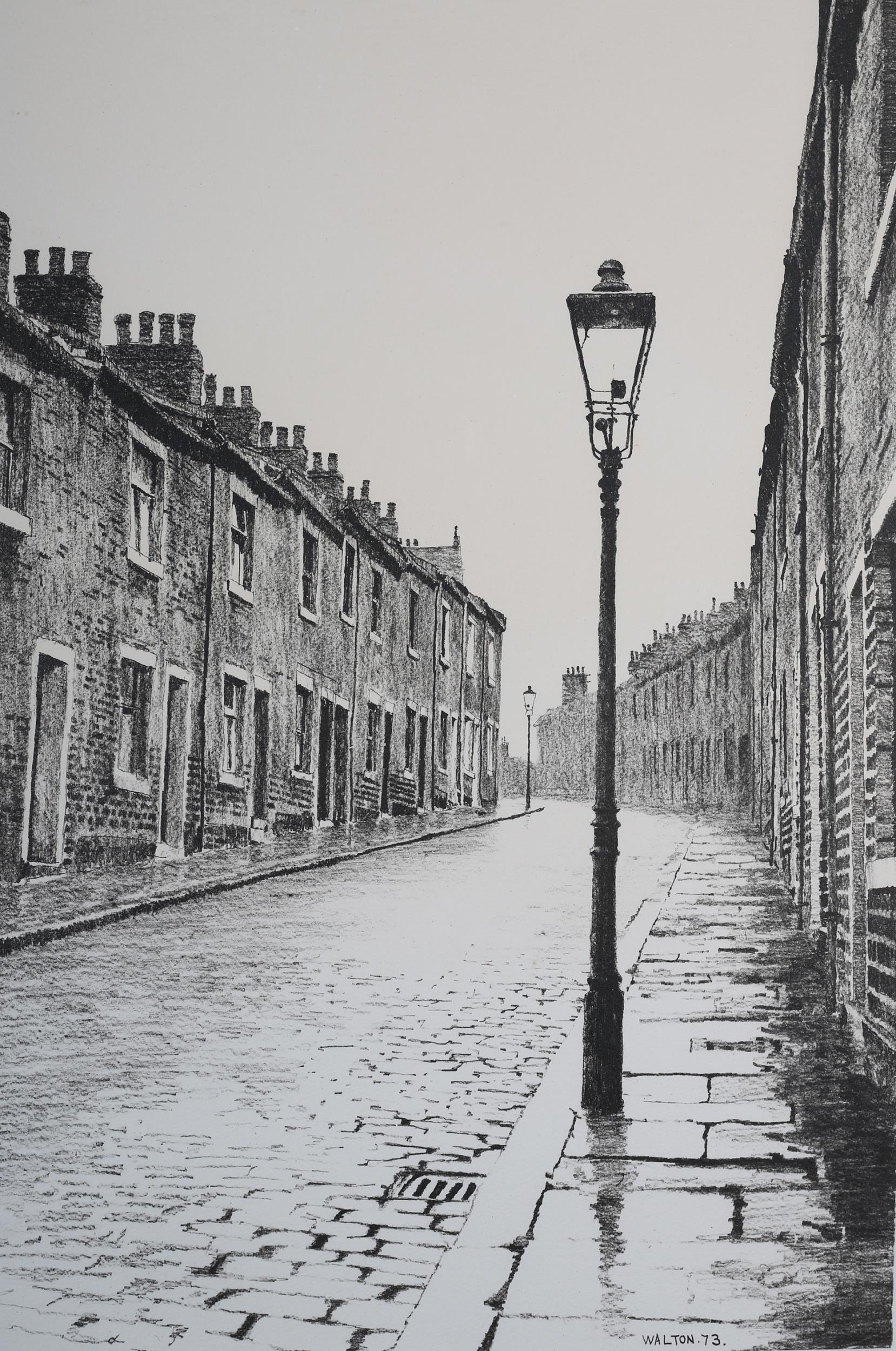 ARR By and after Stuart Walton (1933-2017), Bradford street scenes with terraced houses and - Image 3 of 6