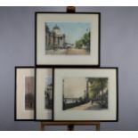 By and After Edward King, A set of four views of London - Victoria Embankment, The National Gallery,