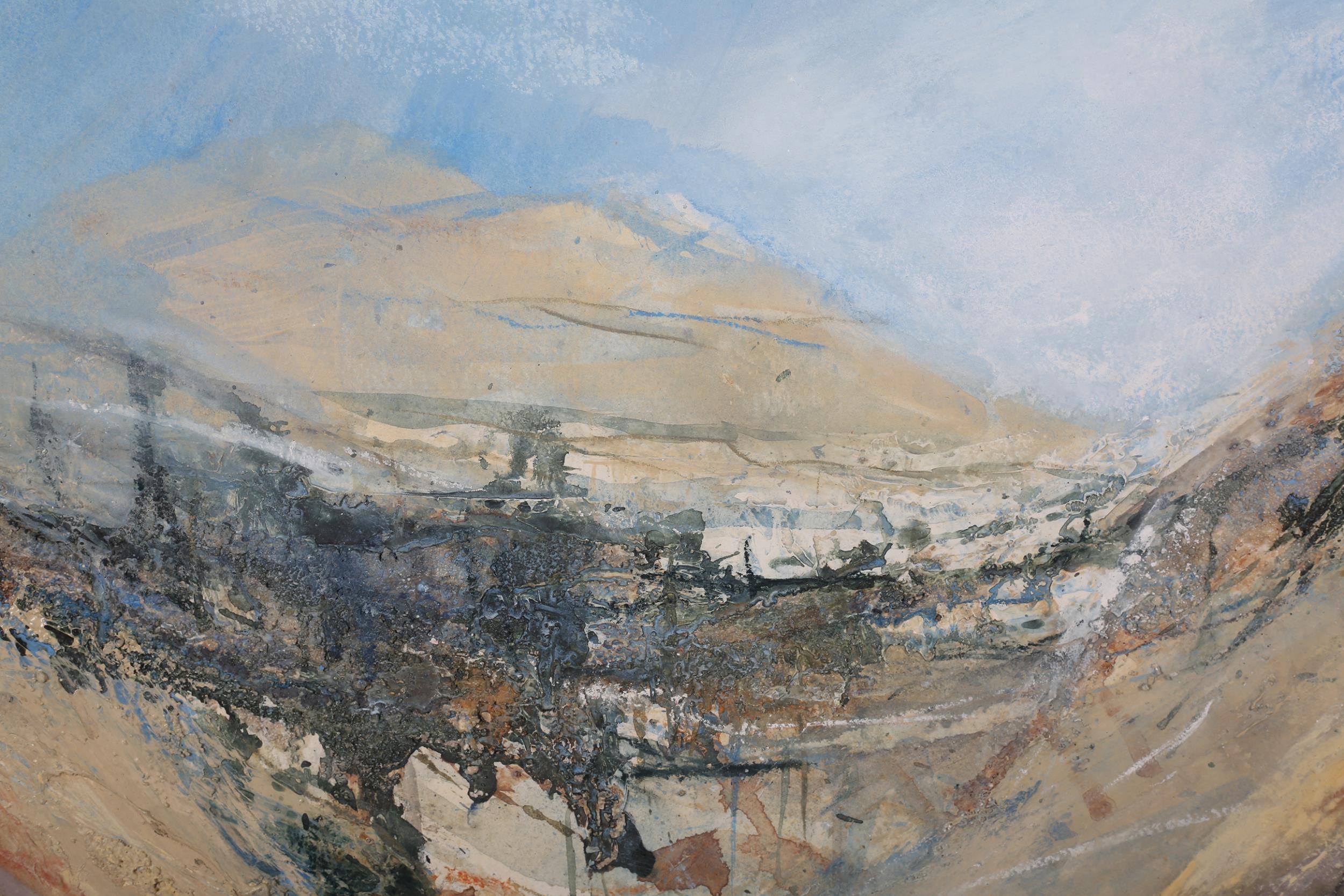 ARR Katherine Holmes (b.1962), Dales Valley landscape, mixed media, signed to lower left, 37.5cm x - Image 5 of 5