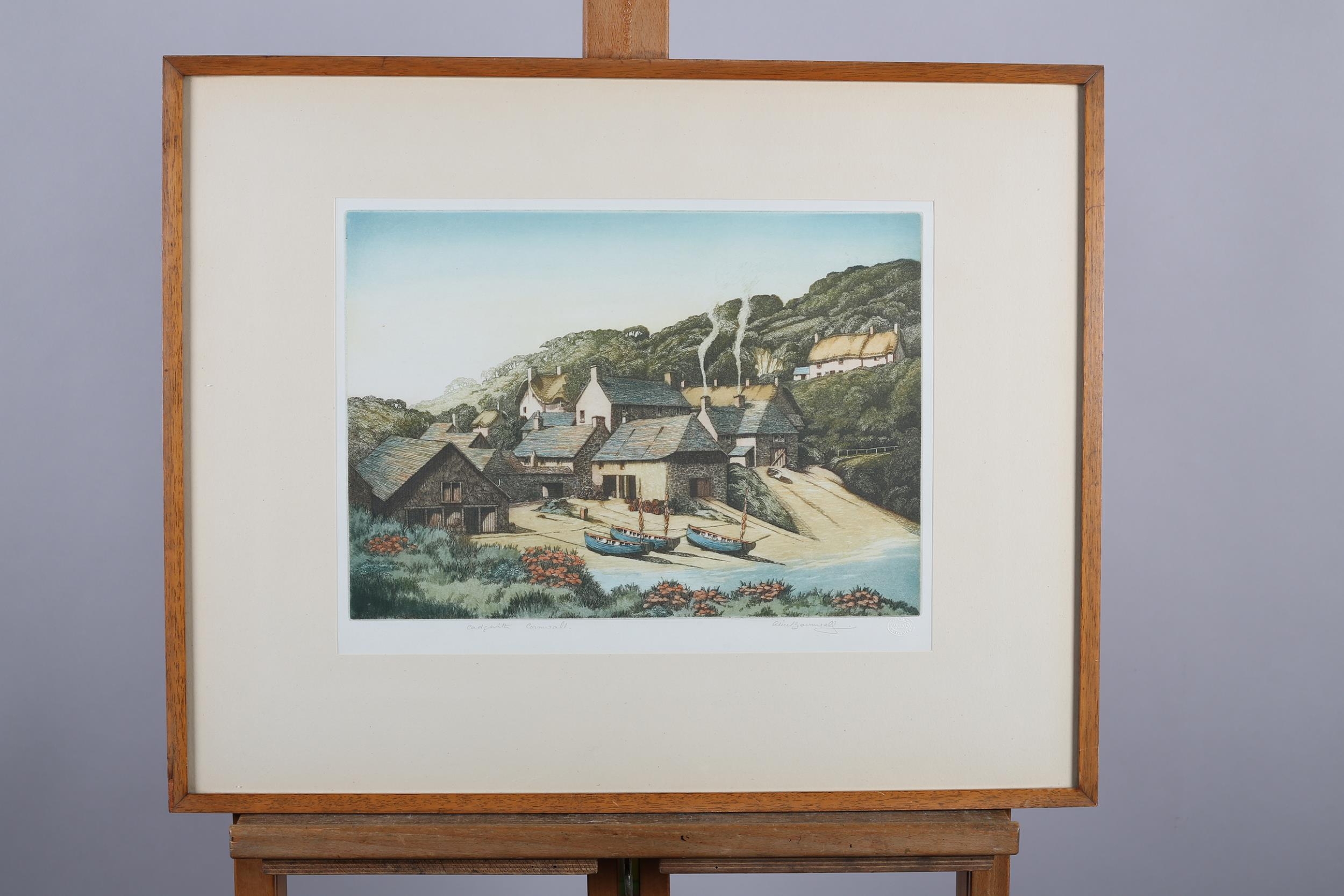 ARR By and After Alice Barnwell (1910-1980), Cadgwith Cornwall, colour etching, signed and titled in - Image 2 of 4