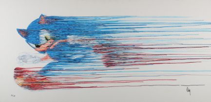 ARR Robert Oxley (Contemporary), Sonic The Hedgehog -'Speed Of Sound', box canvas, numbered 24/125