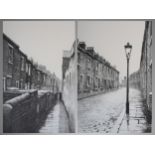 ARR By and after Stuart Walton (1933-2017), Bradford street scenes with terraced houses and