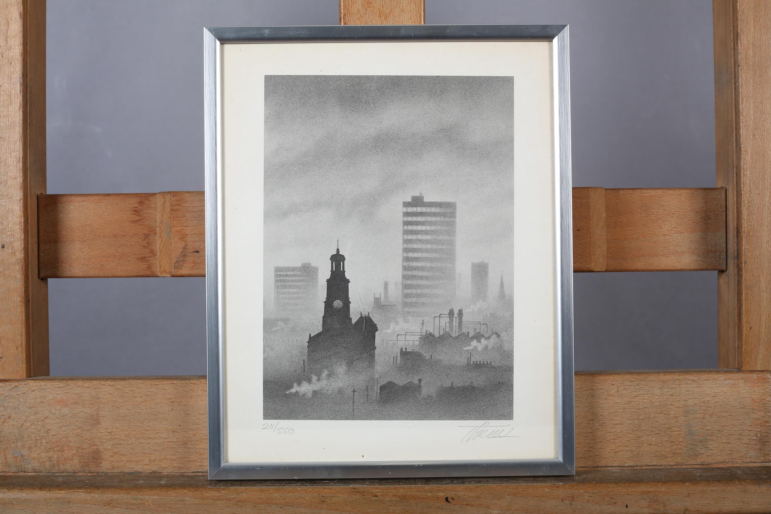 ARR By and after Trevor Grimshaw (1947-2001), City 1982, skyline of 19th and 20th century - Image 2 of 5