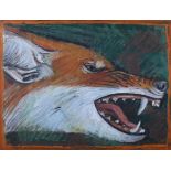 Jonathan Kingdon (Tanzanian, b.1935), Ethiopian Wolf, pastel, initialled to lower left,