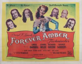 'Forever Amber', vintage colour film poster, 20th century Fox, printed by Stafford & Co Ltd