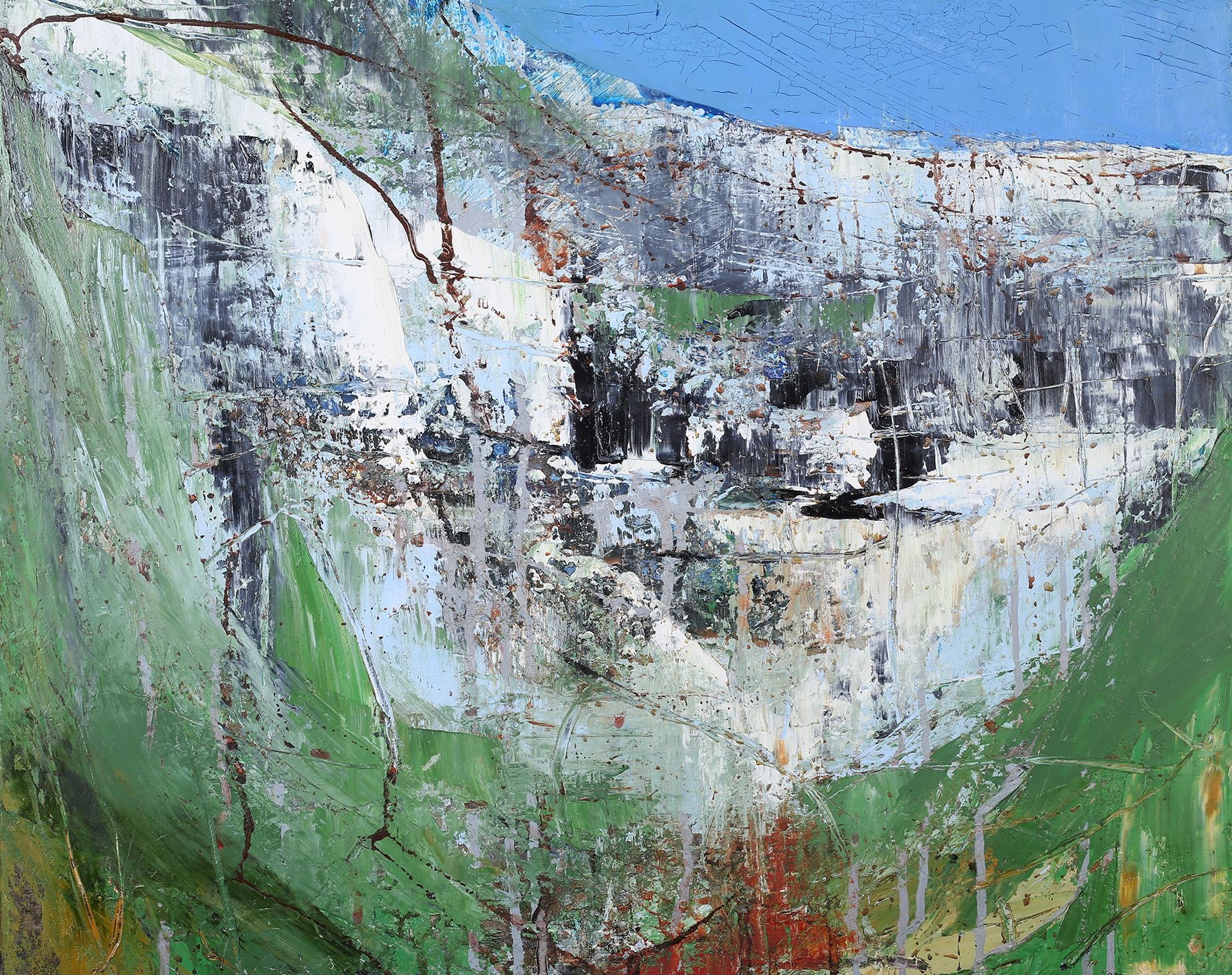 ARR Katherine Holmes (b.1962), Malham Tarn, oil on canvas, signed to lower right, 40cm x 50cm