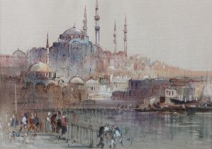 ARR J BARRIE HASTE (1931-2011), Istanbul, watercolour and pastel, signed to lower right, 23cm x 32cm