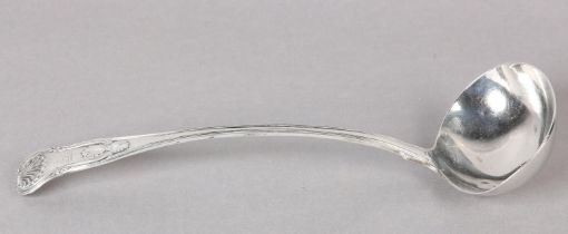 A WILLIAM IV SILVER SOUP LADLE London 1824, for William Schofield, King's pattern, engraved with