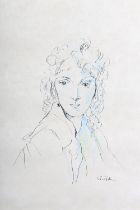 LÉONARD TSUGUHARA FOUJITA JAPANESE (1886-1968), Jeune Femme en Beignoir, watercolour and India ink