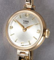 A TUDOR LADY'S ROYAL WRISTWATCH, c1964 in 9ct gold case by Rolex No.1103, 17 jewelled lever
