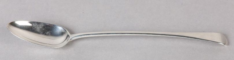 A GEORGE III SILVER SERVING SPOON, London 1809 for Richard Crossley, plain Hanoverian pattern,