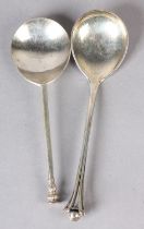 A GEORGE V SILVER SEAL SPOON, London 1921, maker indistinct together with a Danish silver 'beacon'