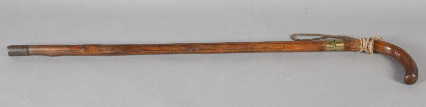 A LATE 19TH CENTURY/EARLY 20TH CENTURY HM CUSTOMS SWORDSTICK BY MOLE, 75cm square section signed