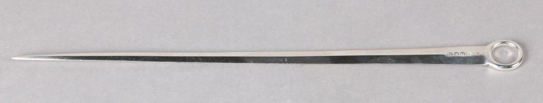 A GEORGE III SILVER meat skewer, London 1803, maker indistinct, monogramed approximate length