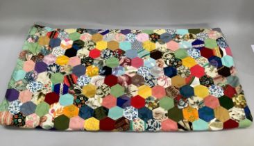 A single size patchwork quilt