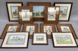 A collection of eleven watercolours by Una Thompson of York and the surrounding areas, all signed