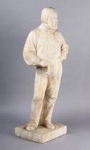 A mid-19th century alabaster statue of Garbaldi (1807-1882), the Italian general who played a