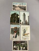 A album of early 20th century American Southern States postcards including cotton plantations and