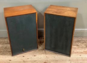 A pair of G Magnum K2 multi unit speakers by Goodmans in teak cases