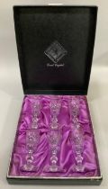 A cased set of six Edinburgh crystal glasses in a case