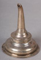 A GEORGE III SILVER WINE FUNNEL, London 1801, maker's mark possibly for Charles Fox, with reeded rim