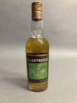 CHARTREUSE GREEN 1960'S, 1 Half Bottle, 12 fluid ounces, 96 proof, level top shoulder