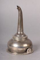 AN ELIZABETH II SILVER WINE FUNNEL, London 1977, maker's mark for Marlow Bros, beaded rim and