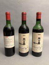 THREE BOTTLES 1970's RED BORDEAUX, 1 Bottle Chateau Clerc Milon, Pauillac 1970, level bottom