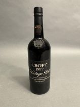 CROFT VINTAGE PORT 1977, 1 bottle, level bottom neck