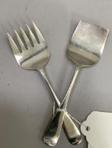 A pair of Queen Elizabeth II silver, Sheffield 1955 for Fletcher and Son hors d'oeuvres servers,