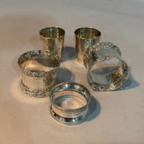 A pair of Victorian silver napkin rings, Sheffield 1899 for Atkin Brothers each with pierced foliate