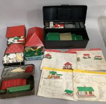 A child's 1950's Bayko building set (incomplete) with instruction manuals