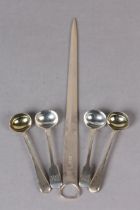 A pair of George IV silver mustard spoons, London 1862, maker's mark for Francis Higgins together