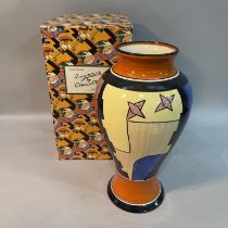 A Wedgwood Sunray Meiping vase from the original Bizarre design by Clarice Cliffe no.164/250,
