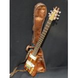 A Kay K45 (Austin Hatchet) Travelling Electric Guitar & Case