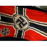 A German 3rd Reich Naval Banner, 53" X 34"