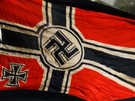 A German 3rd Reich Naval Banner, 53" X 34"